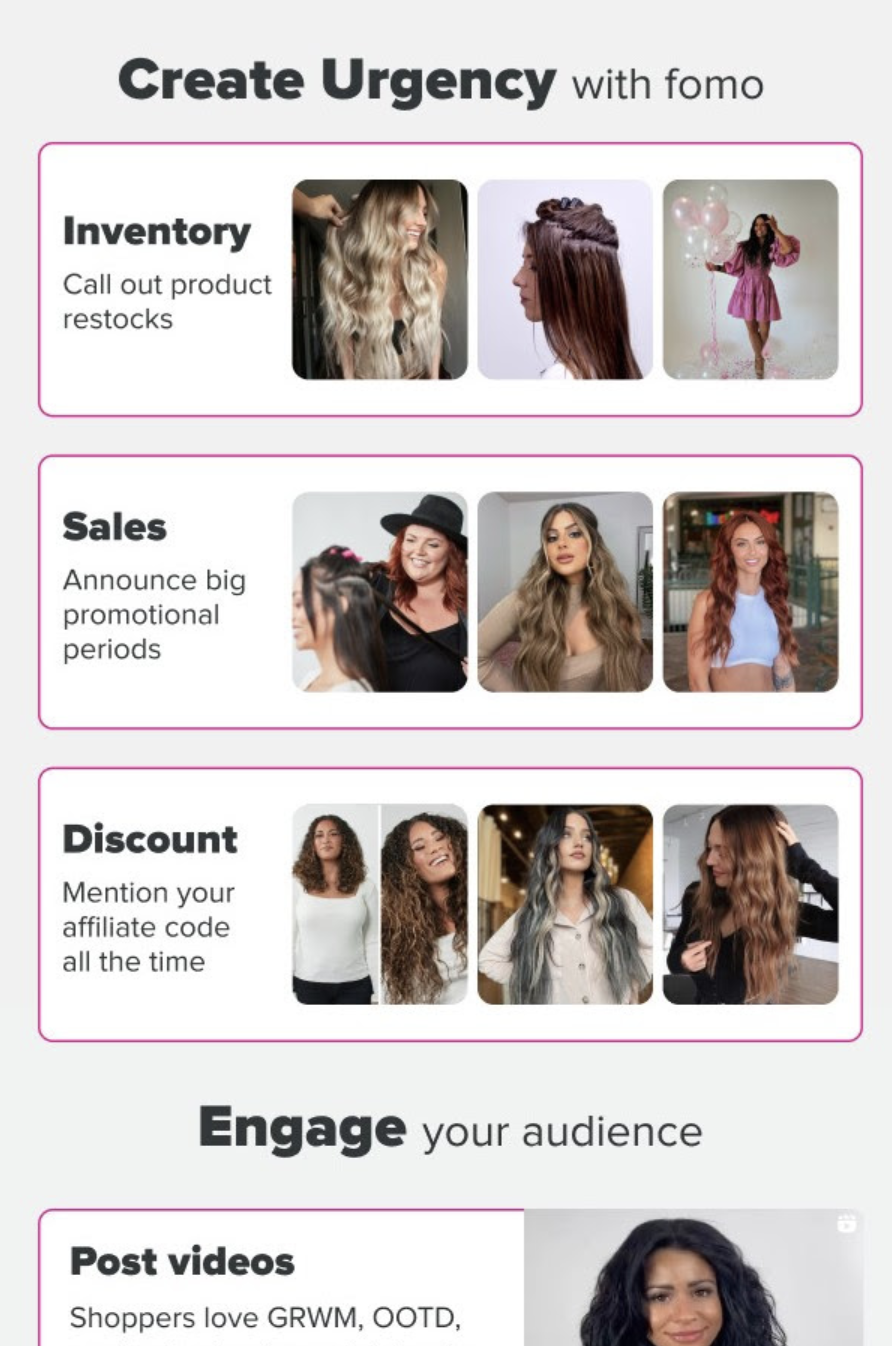 Donna Bella Hair leverages LoudCrowd's integration with ESPs like Klaviyo to deliver a white-label affiliate creator experience
